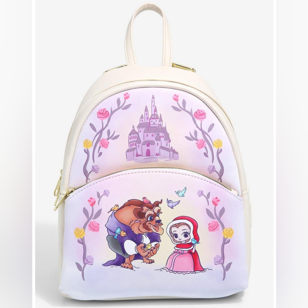 Loungefly Disney Beauty And The Beast Chibi Character Mini Backpack